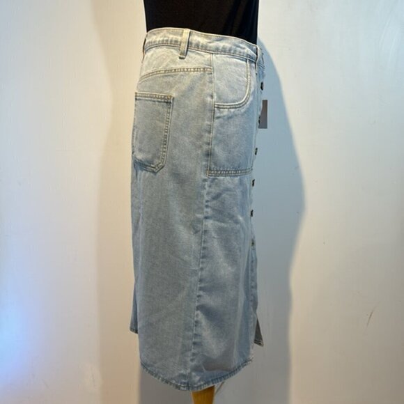 Happily Grey button front denim midi skirt size 28 NWT - Picture 10 of 12
